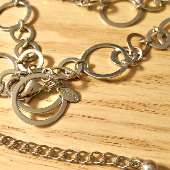 Chico’s 18” Long Silver Tone Necklace euc - Picture 5 of 5